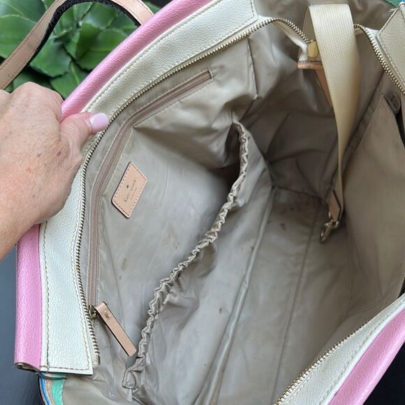 Kate Spade Kaylie Baby Bag Grove Street Printed Dunestripe travel business - Picture 12 of 14